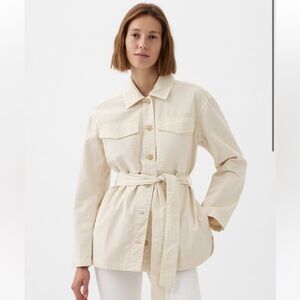 GAP belted shirt jacket